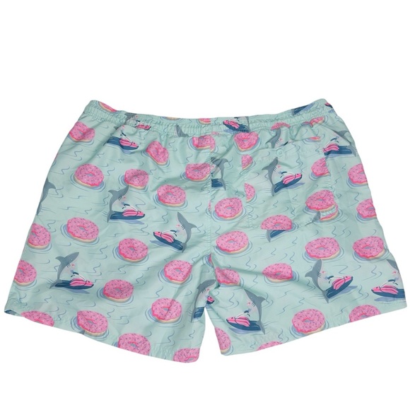 No Boundaries Men’s‎ Swim Trunks Shark & Donut Print Size 3XL - Picture 3 of 5